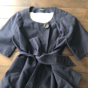 J Crew one button wrap jacket w belt